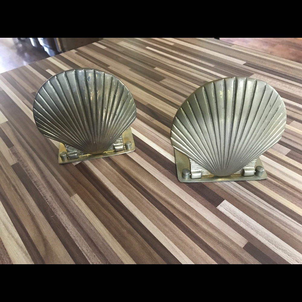 Mid century sold brass book ends